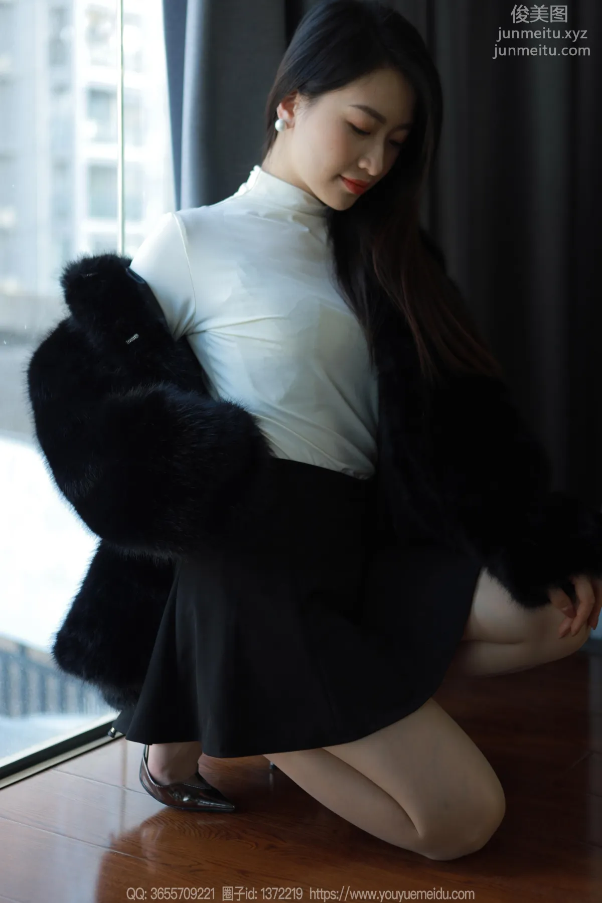 [IESS] 2023.12.05 Silk Enjoyer 1603 Xiao Jie, Black Coat [86P] photo 19