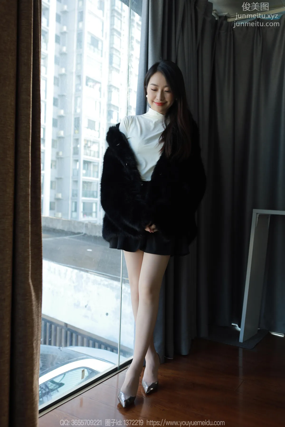 [IESS] 2023.12.05 Silk Enjoyer 1603 Xiao Jie, Black Coat [86P] photo 20