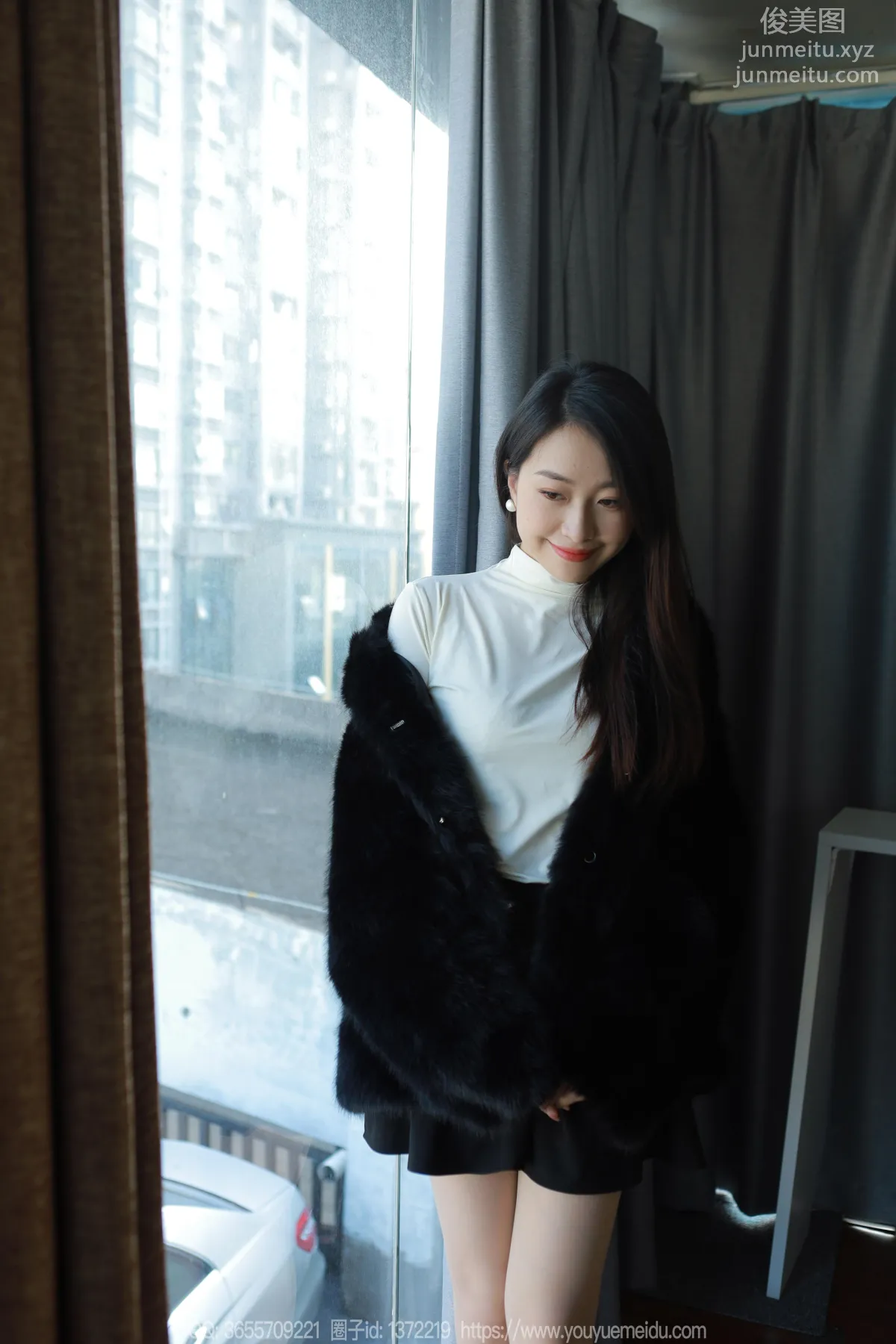 [IESS] 2023.12.05 Silk Enjoyer 1603 Xiao Jie, Black Coat [86P] photo 22