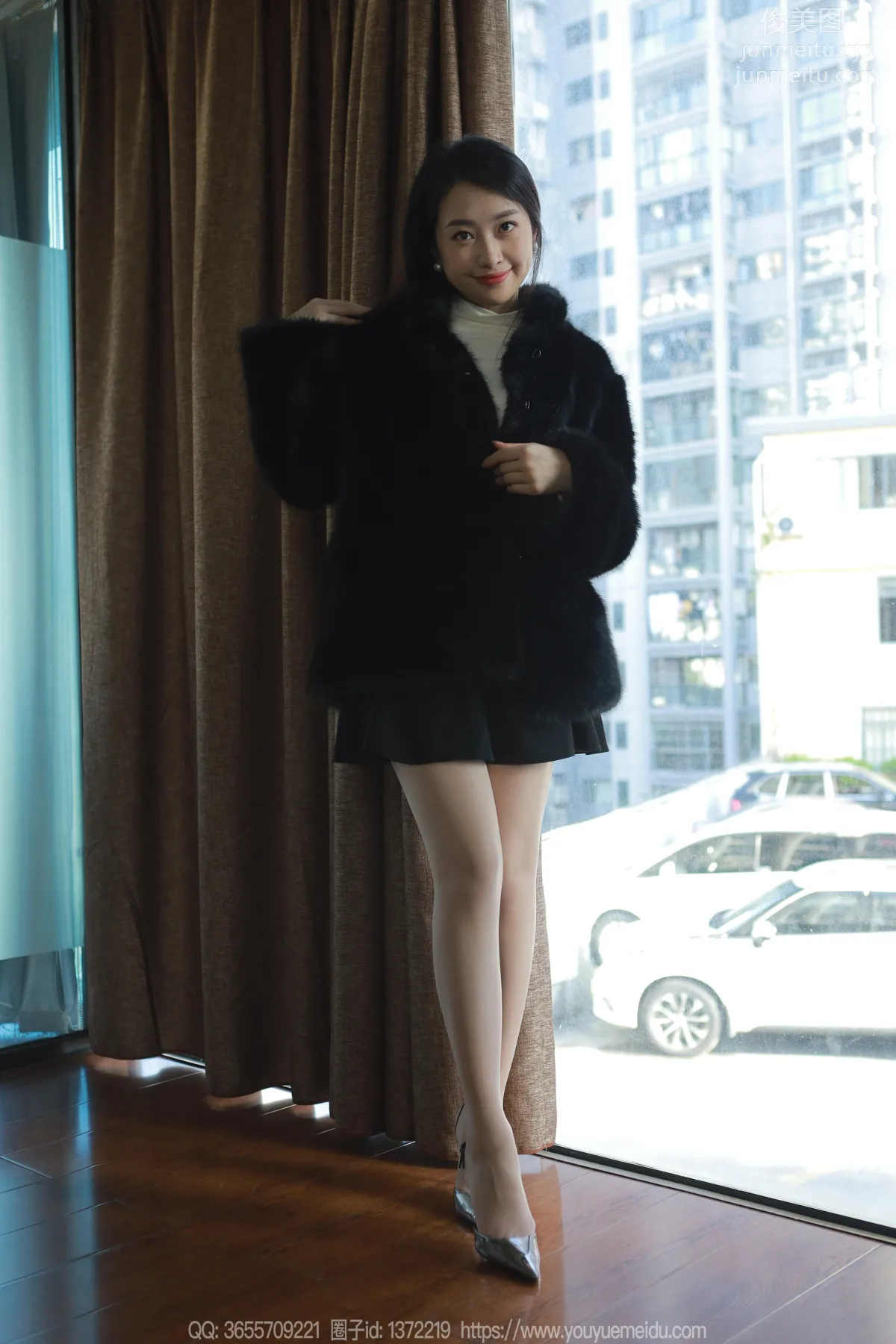 [IESS] 2023.12.05 Silk Enjoyer 1603 Xiao Jie, Black Coat [86P] photo 27