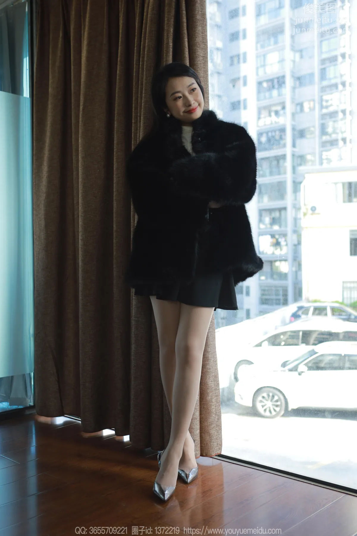 [IESS] 2023.12.05 Silk Enjoyer 1603 Xiao Jie, Black Coat [86P] photo 28