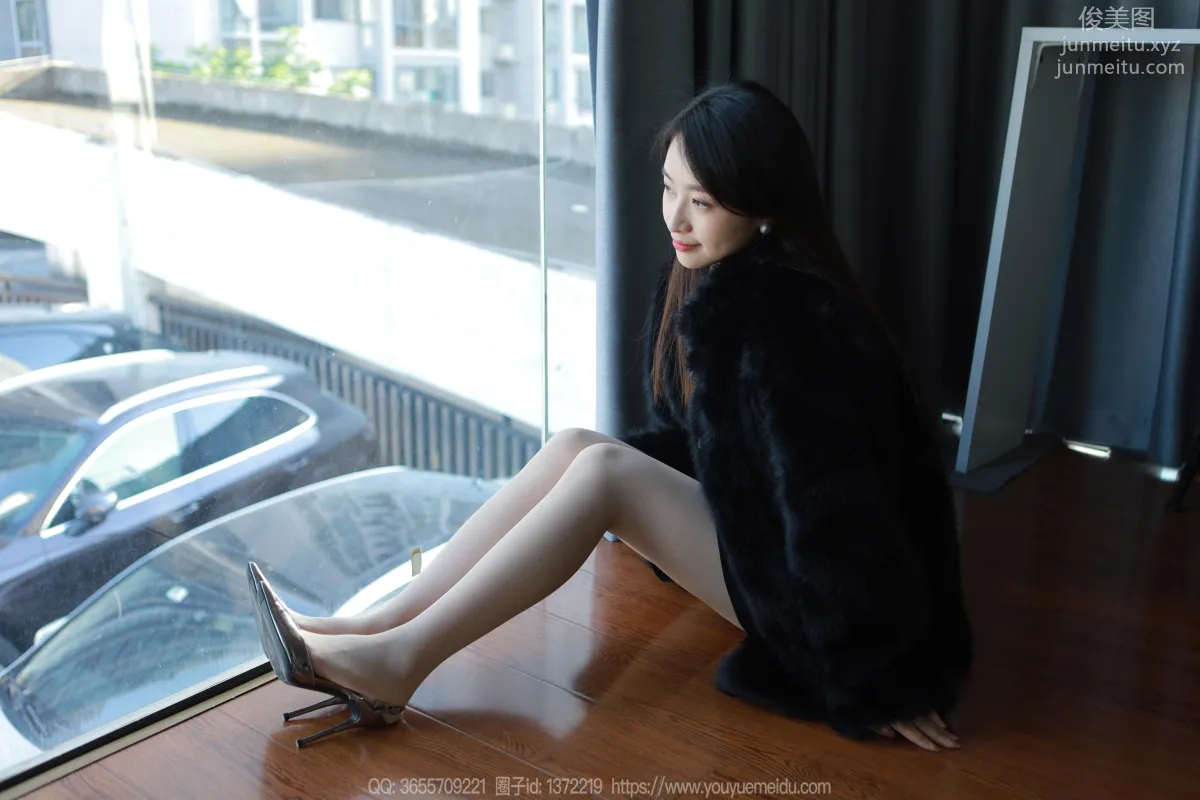 [IESS] 2023.12.05 Silk Enjoyer 1603 Xiao Jie, Black Coat [86P] photo 35