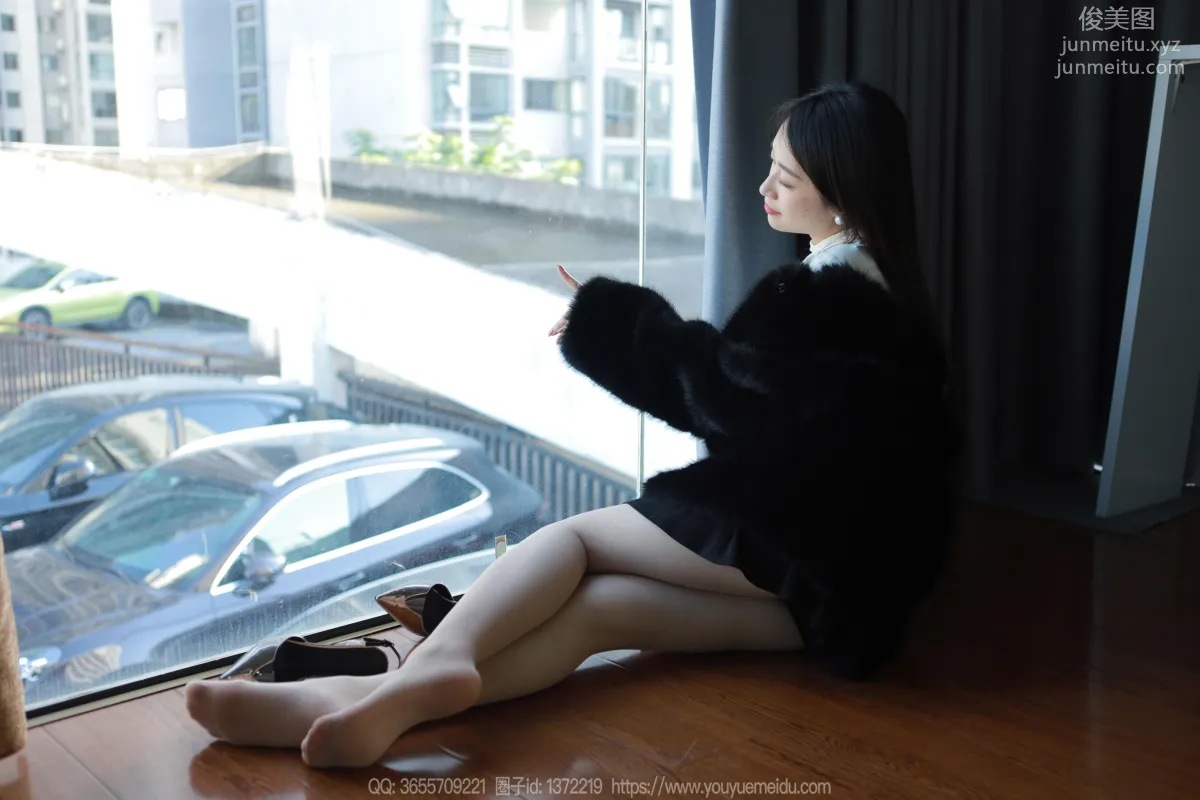 [IESS] 2023.12.05 Silk Enjoyer 1603 Xiao Jie, Black Coat [86P] photo 55