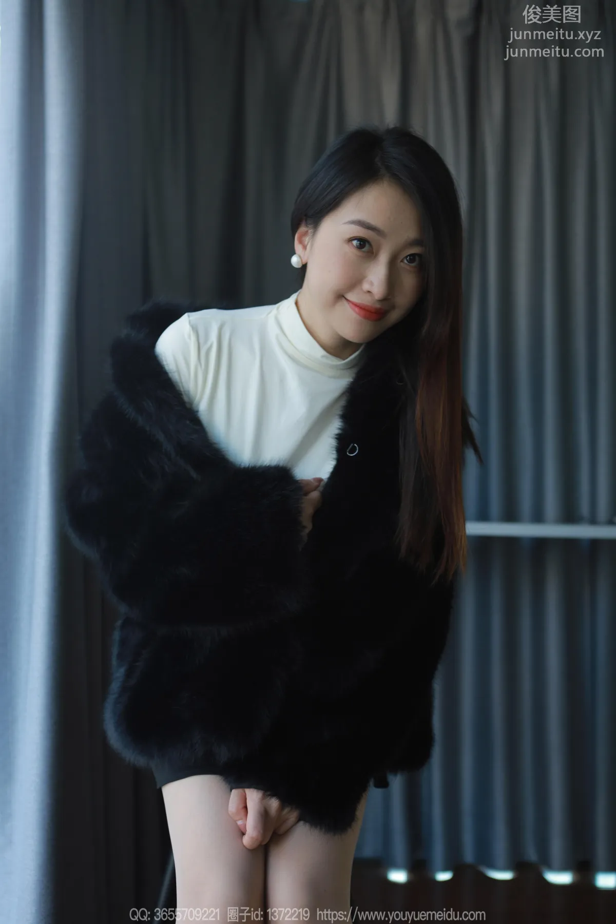 [IESS] 2023.12.05 Silk Enjoyer 1603 Xiao Jie, Black Coat [86P] photo 63