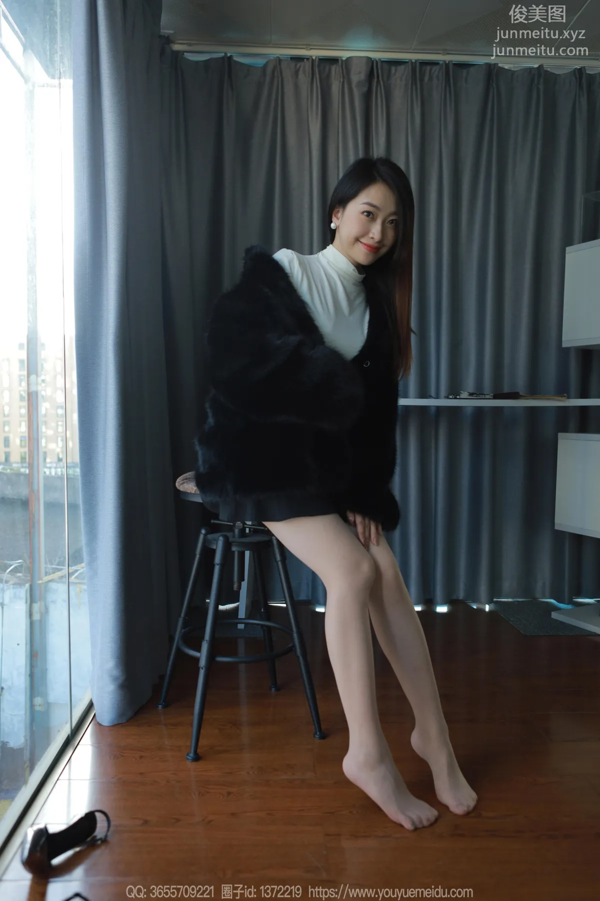 [IESS] 2023.12.05 Silk Enjoyer 1603 Xiao Jie, Black Coat [86P] photo 64