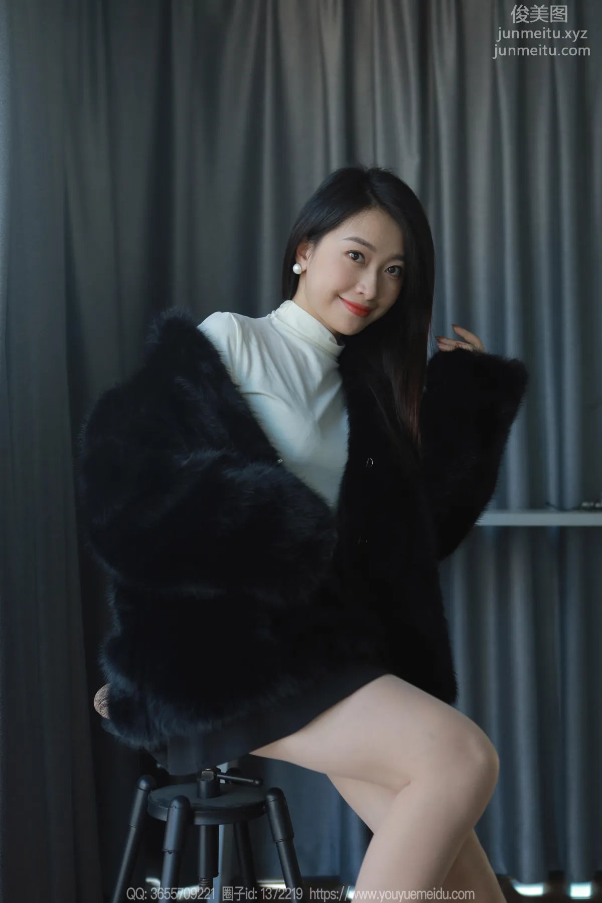 [IESS] 2023.12.05 Silk Enjoyer 1603 Xiao Jie, Black Coat [86P] photo 65