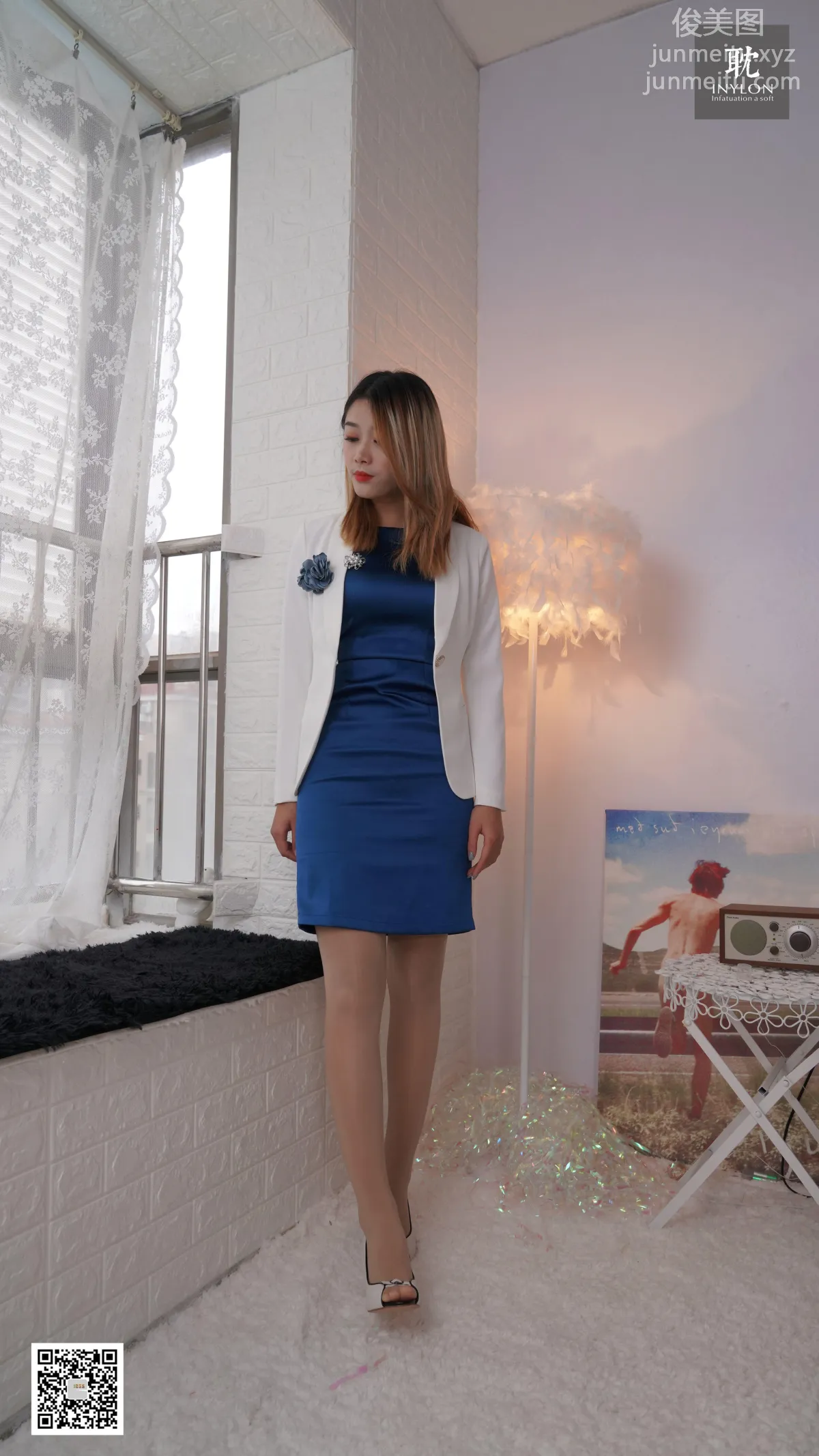 [IESS] Pu Hui Set 185 Xiao Qing, Elegant Smooth Skin-Tone Horse Oil Stockings [83P] photo 22