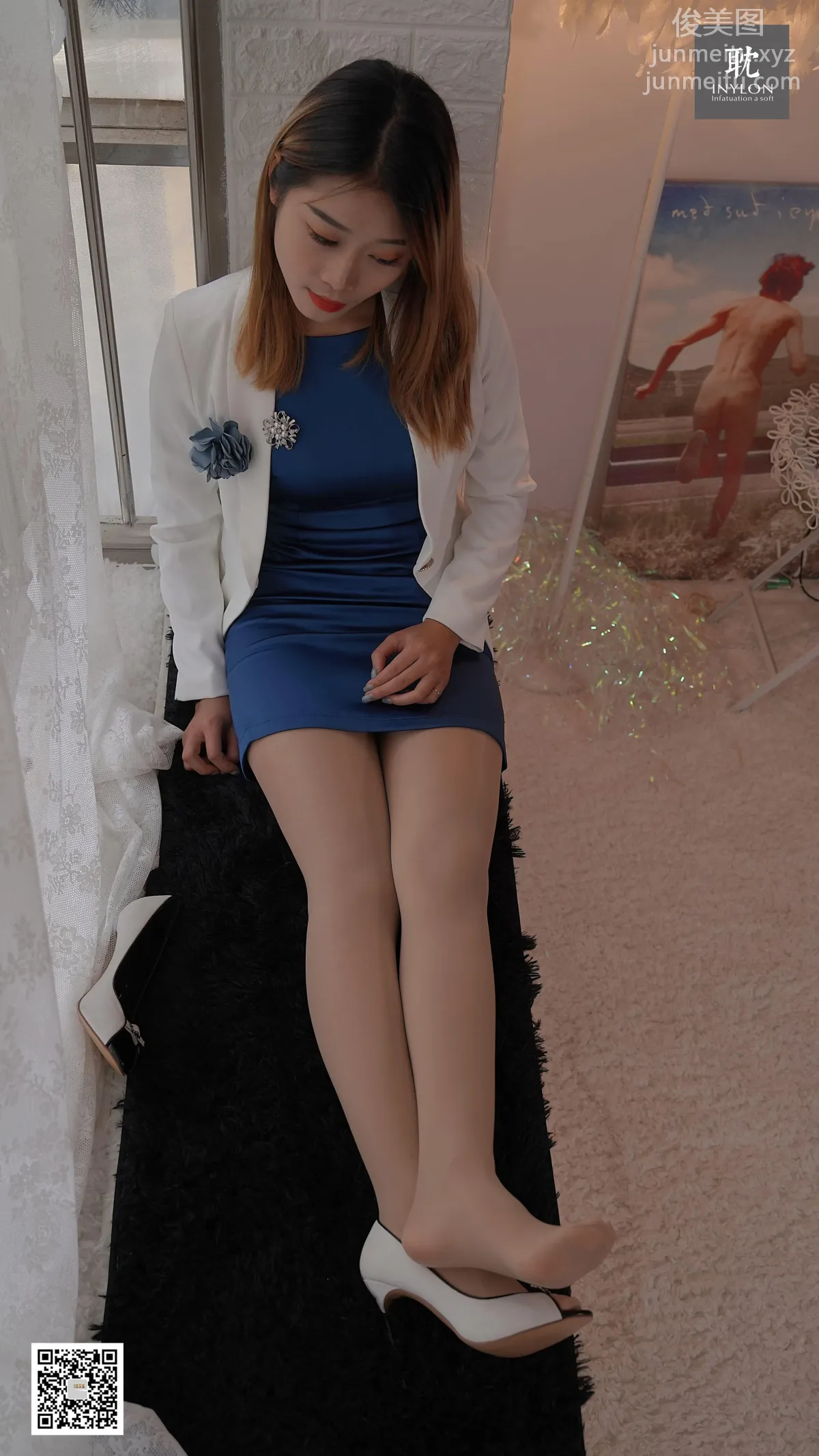 [IESS] Pu Hui Set 185 Xiao Qing, Elegant Smooth Skin-Tone Horse Oil Stockings [83P] photo 27