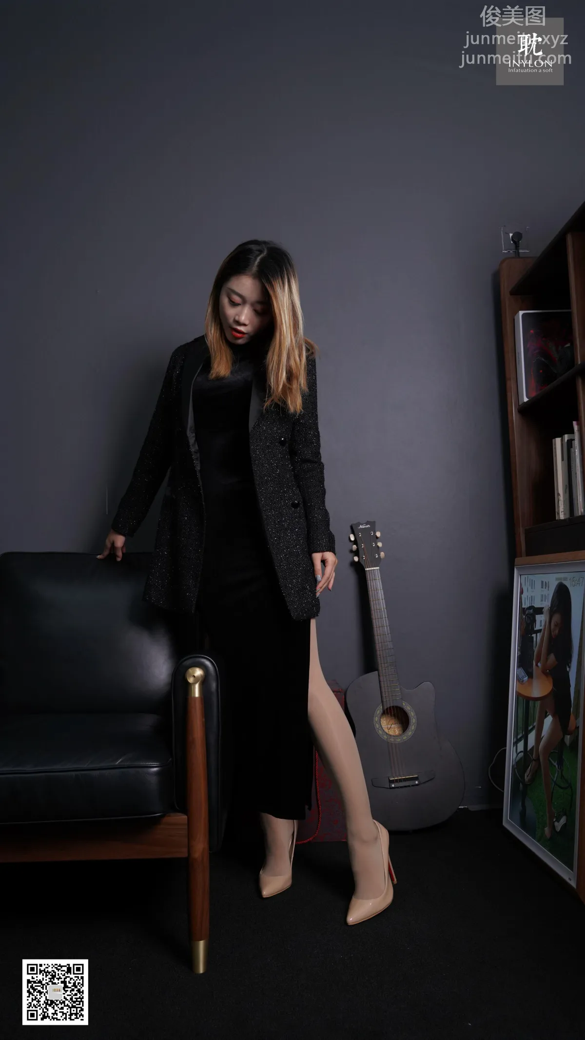[IESS] Pu Hui Set 186 Xiao Qing, Smooth Qipao and Shiny Horse Oil Stockings [98P] photo 60