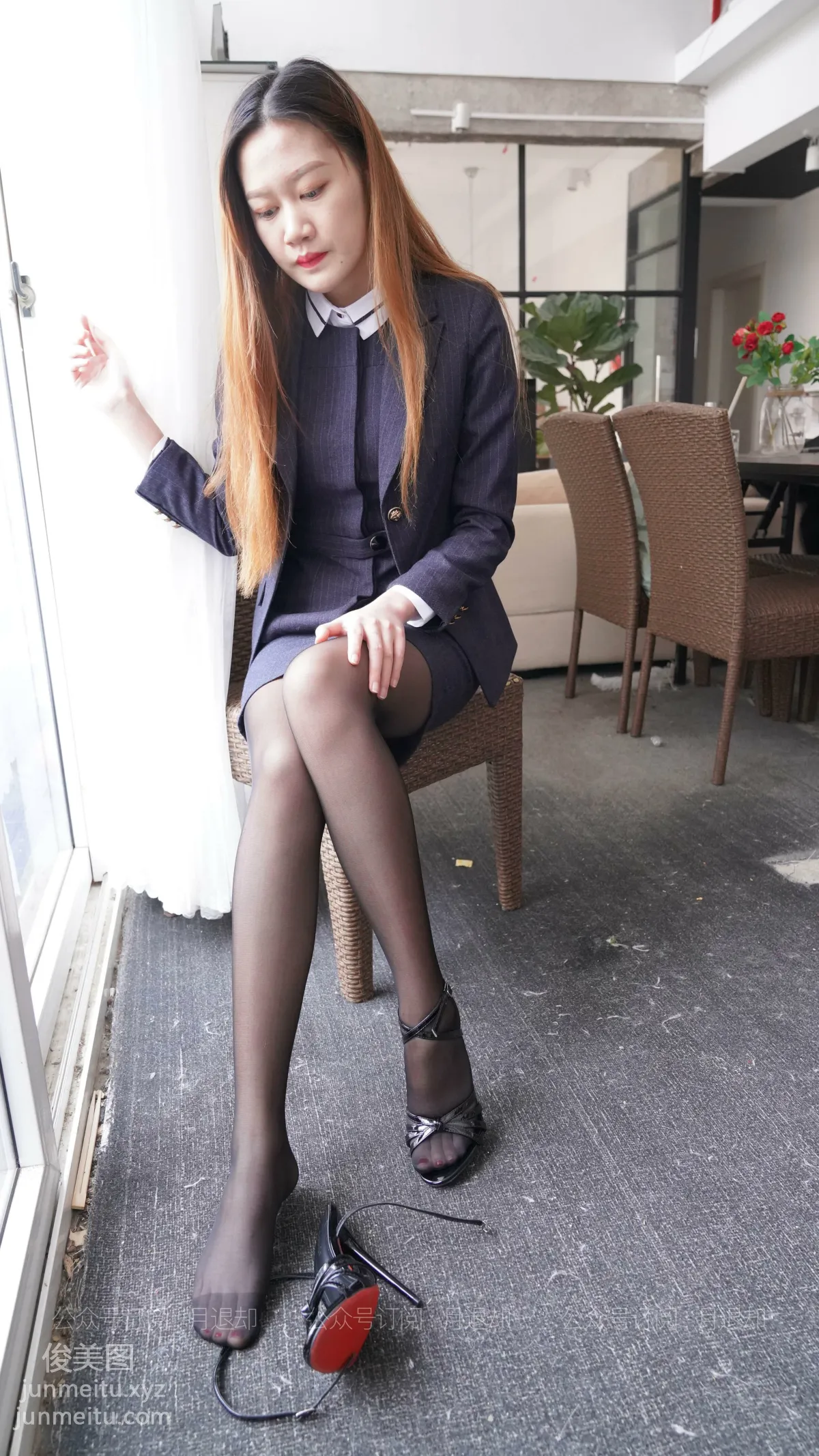 [IESS] 027 Qianqian's Black Stockings Office Wear [76P] photo 40