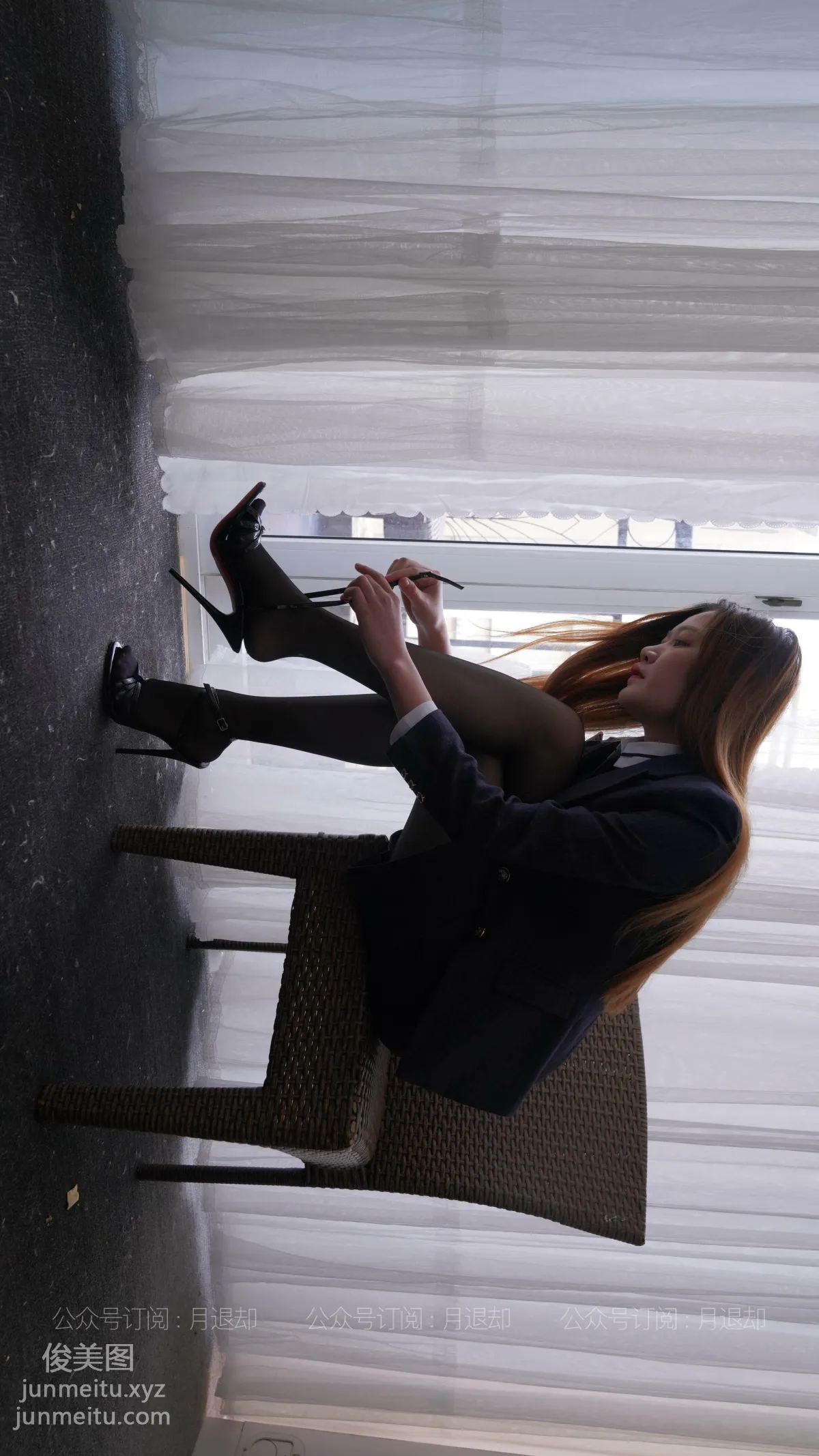 [IESS] 027 Qianqian's Black Stockings Office Wear [76P] photo 43