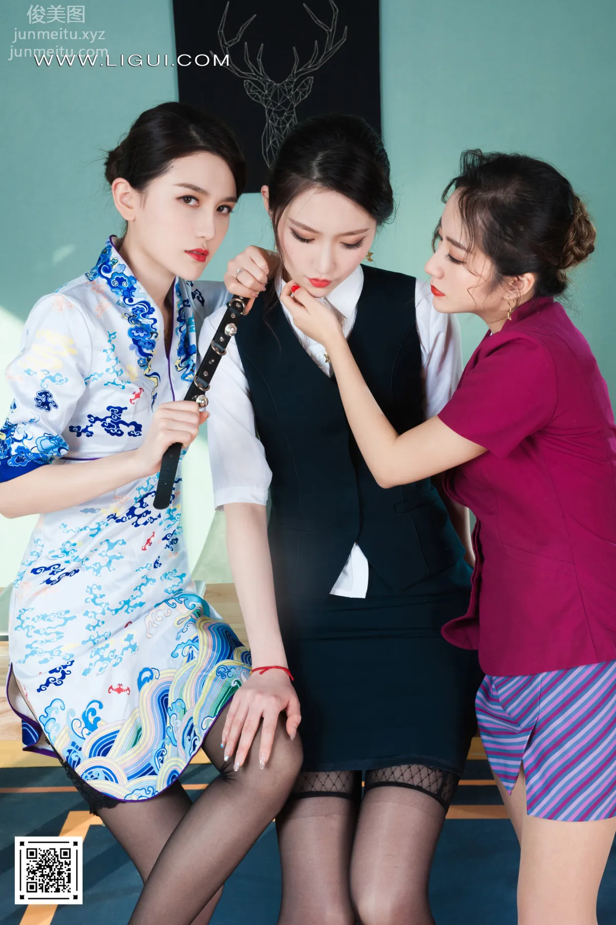 [Ligui] 2022.05.02 Three Lives Three Silks Yang Yang & An Na & Xi Xi photo 6