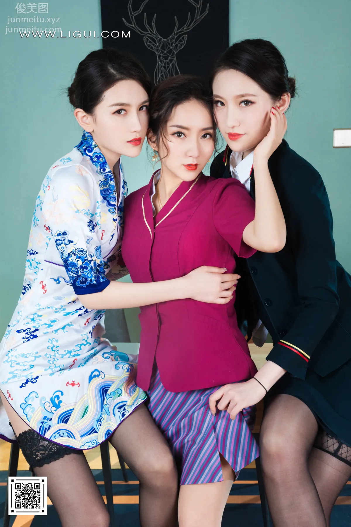[Ligui] 2022.05.02 Three Lives Three Silks Yang Yang & An Na & Xi Xi photo 11