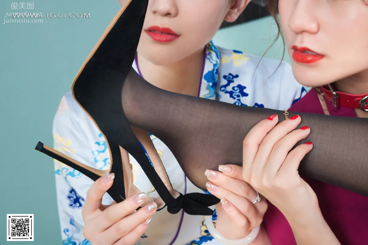 [Ligui] 2022.05.02 Three Lives Three Silks Yang Yang & An Na & Xi Xi photo 24