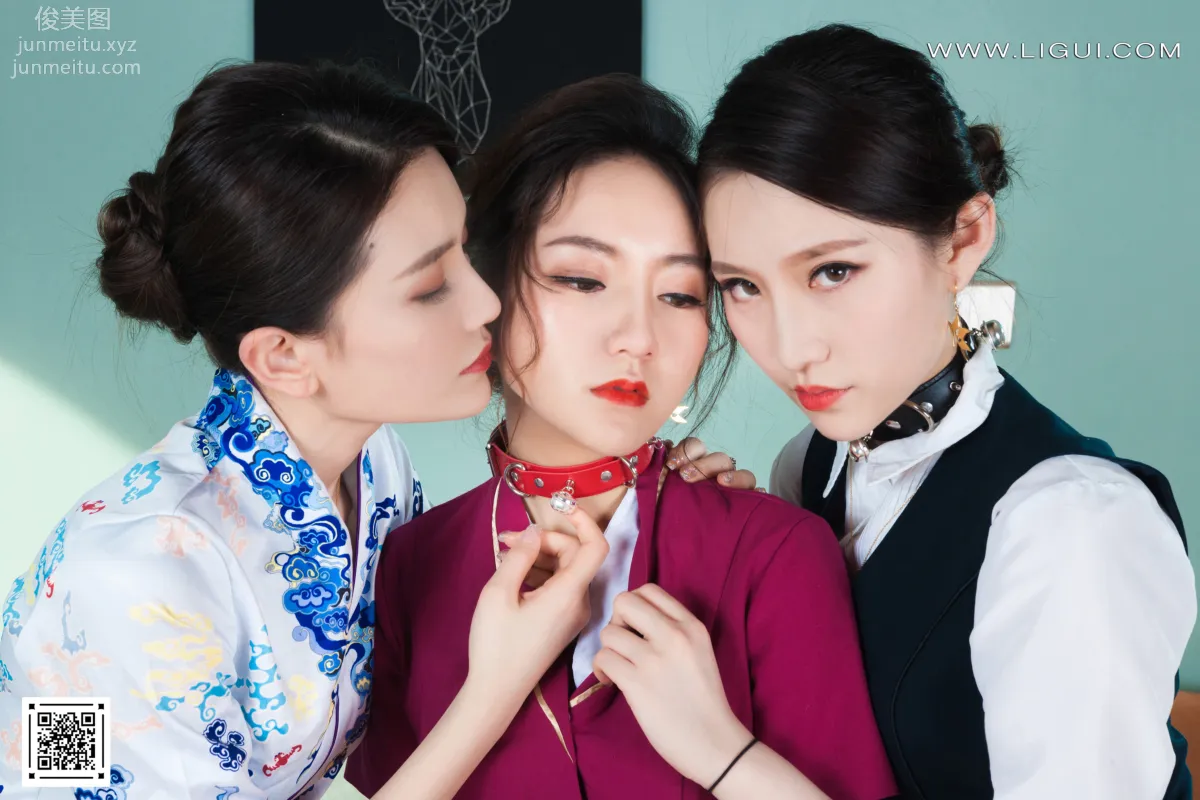 [Ligui] 2022.05.02 Three Lives Three Silks Yang Yang & An Na & Xi Xi photo 28
