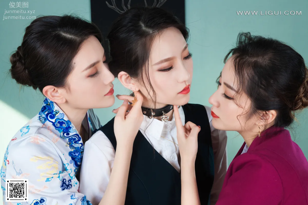 [Ligui] 2022.05.02 Three Lives Three Silks Yang Yang & An Na & Xi Xi photo 58