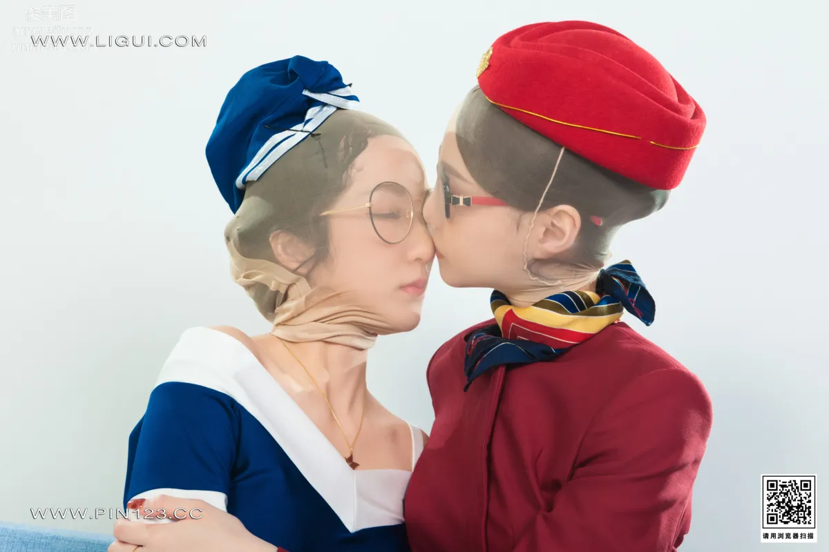 [Ligui] 2022.11.11 Twin Flowers - Silk Desire in the Air Xixi & Xinxin photo 30