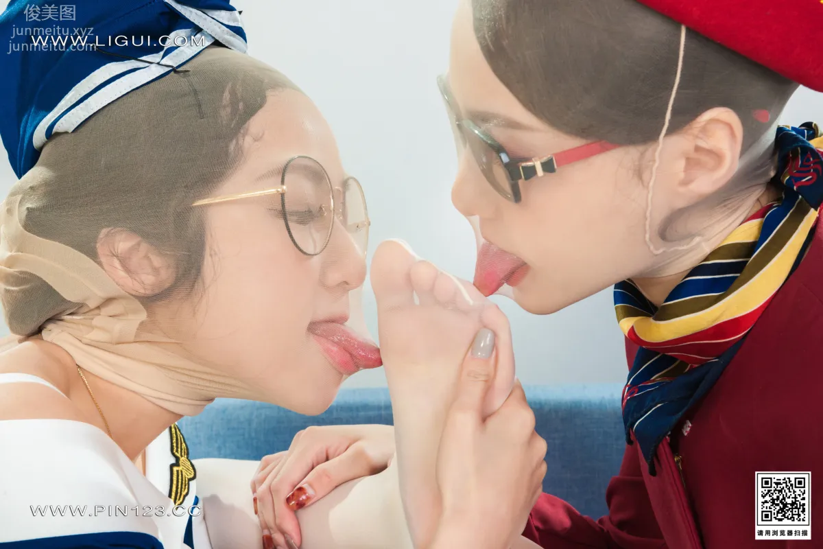 [Ligui] 2022.11.11 Twin Flowers - Silk Desire in the Air Xixi & Xinxin photo 51