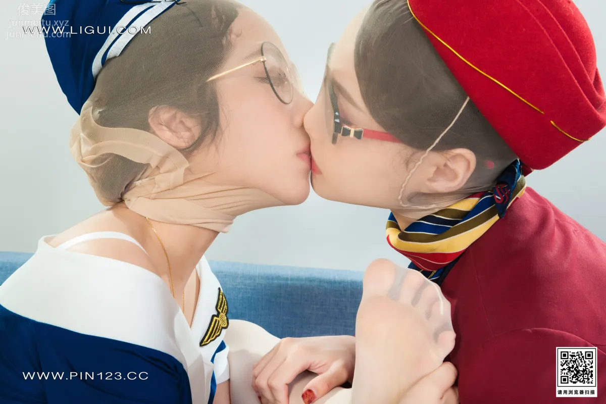 [Ligui] 2022.11.11 Twin Flowers - Silk Desire in the Air Xixi & Xinxin photo 52