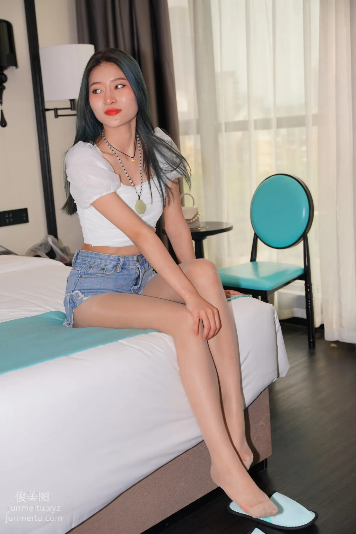 Mojing Street NO.168, Super Top-Grade Nude Stockings Tight Denim Hot Pants [277P] photo 63