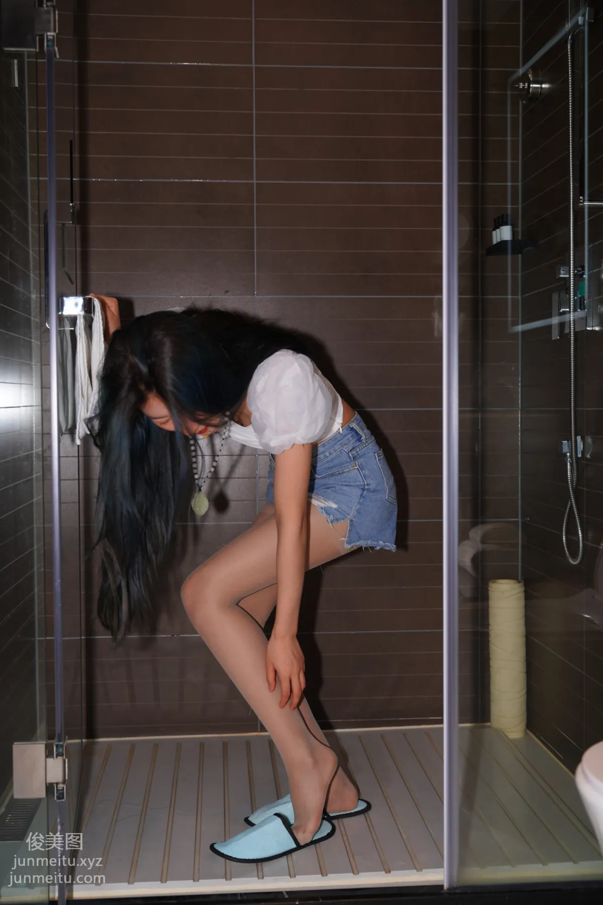 Mojing Street NO.168, Super Top-Grade Nude Stockings Tight Denim Hot Pants [277P] photo 144