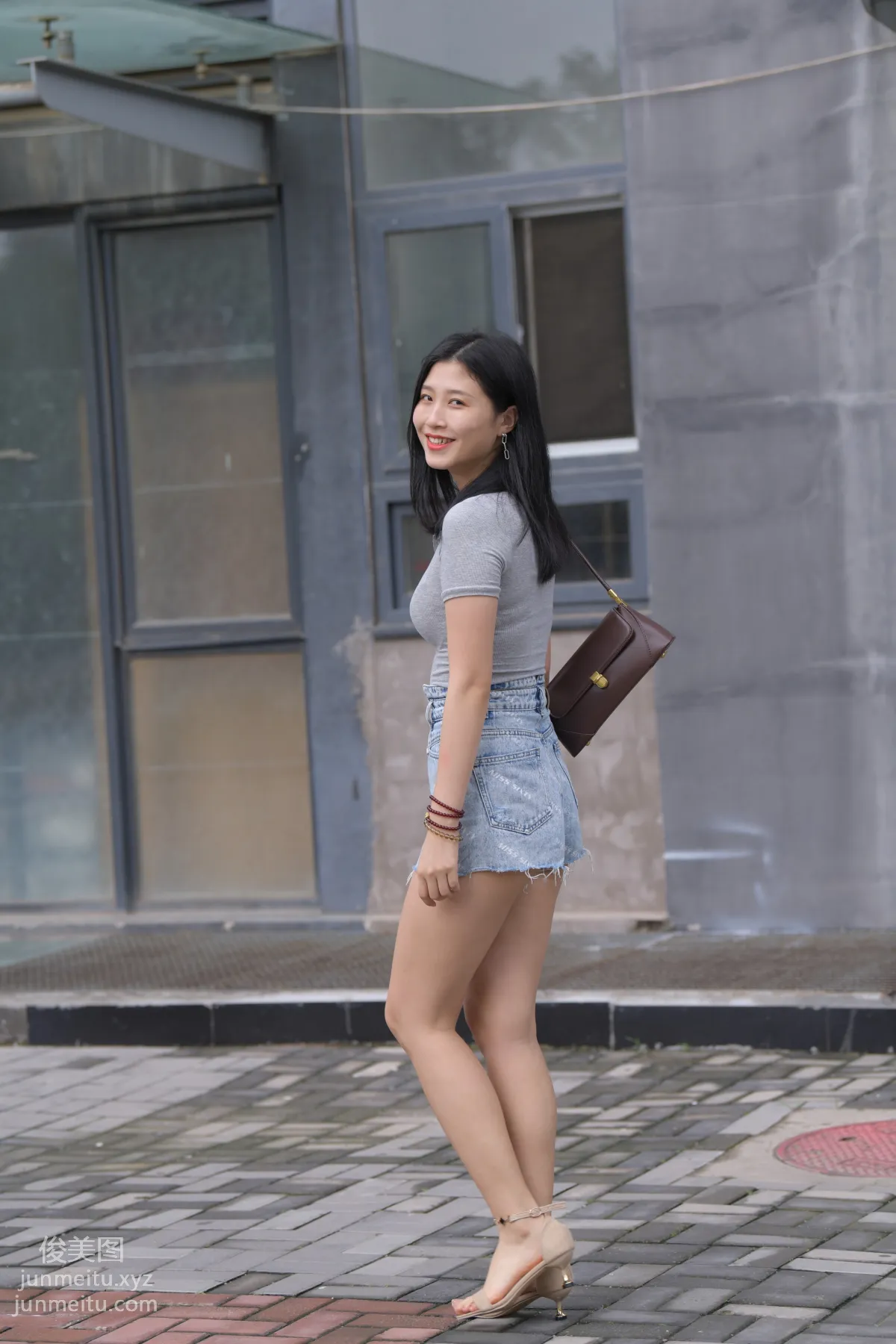 Mojing Street NO.169, A Deer Photography, Denim Short Skirt Beauty [233P] photo 2