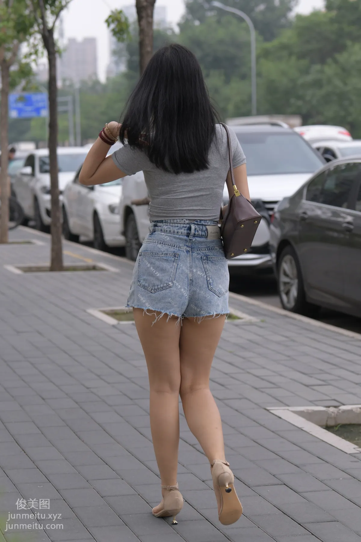 Mojing Street NO.169, A Deer Photography, Denim Short Skirt Beauty [233P] photo 17