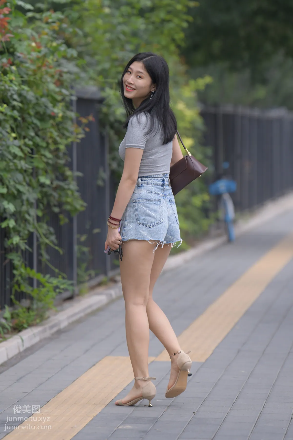 Mojing Street NO.169, A Deer Photography, Denim Short Skirt Beauty [233P] photo 26