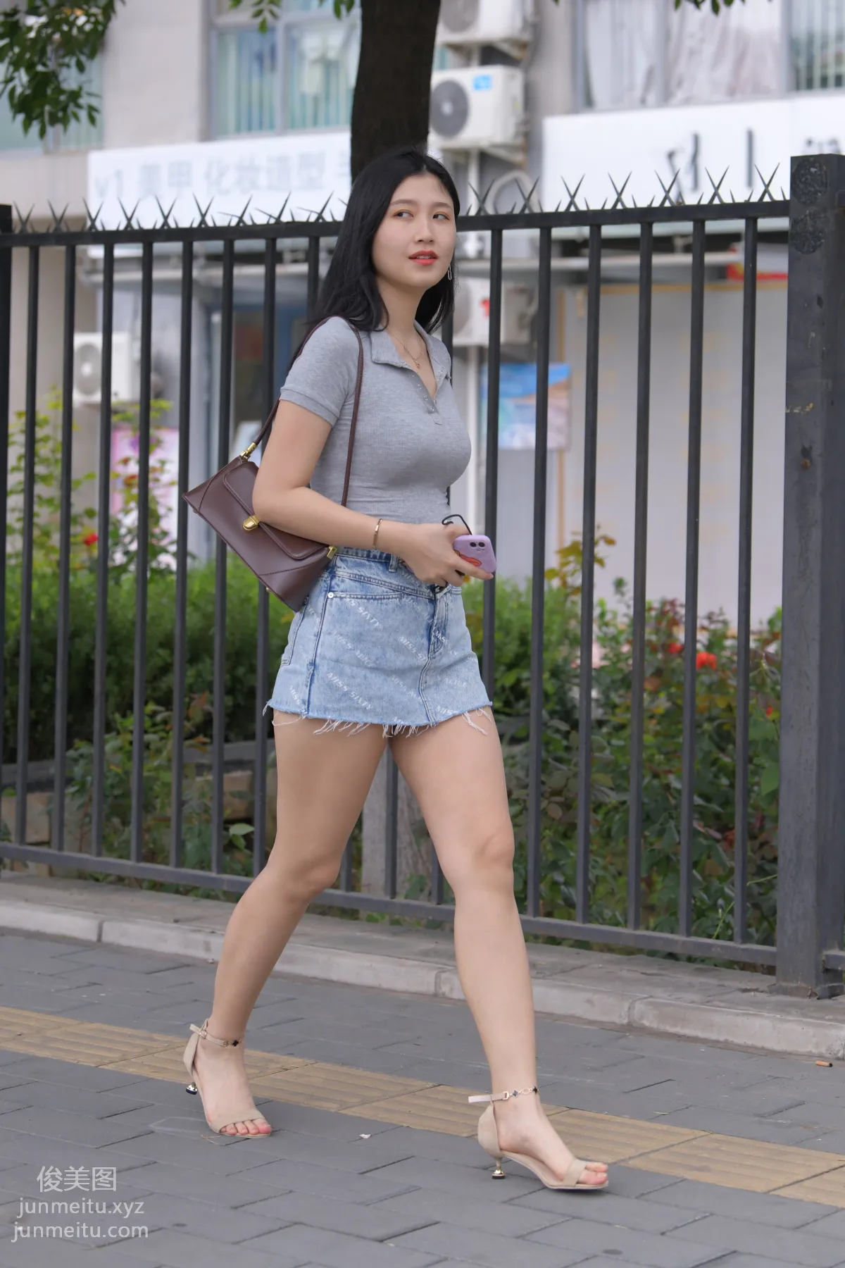 Mojing Street NO.169, A Deer Photography, Denim Short Skirt Beauty [233P] photo 33
