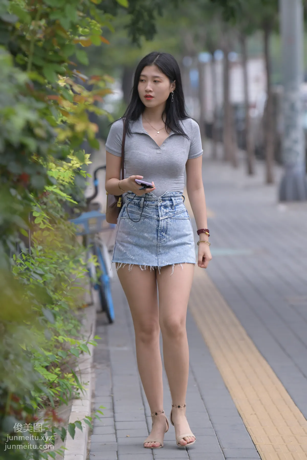 Mojing Street NO.169, A Deer Photography, Denim Short Skirt Beauty [233P] photo 41