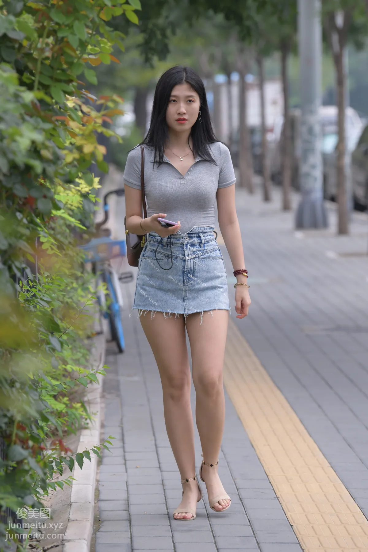 Mojing Street NO.169, A Deer Photography, Denim Short Skirt Beauty [233P] photo 42