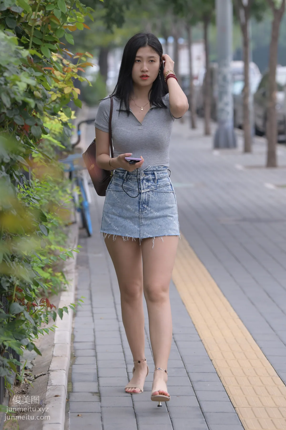 Mojing Street NO.169, A Deer Photography, Denim Short Skirt Beauty [233P] photo 43