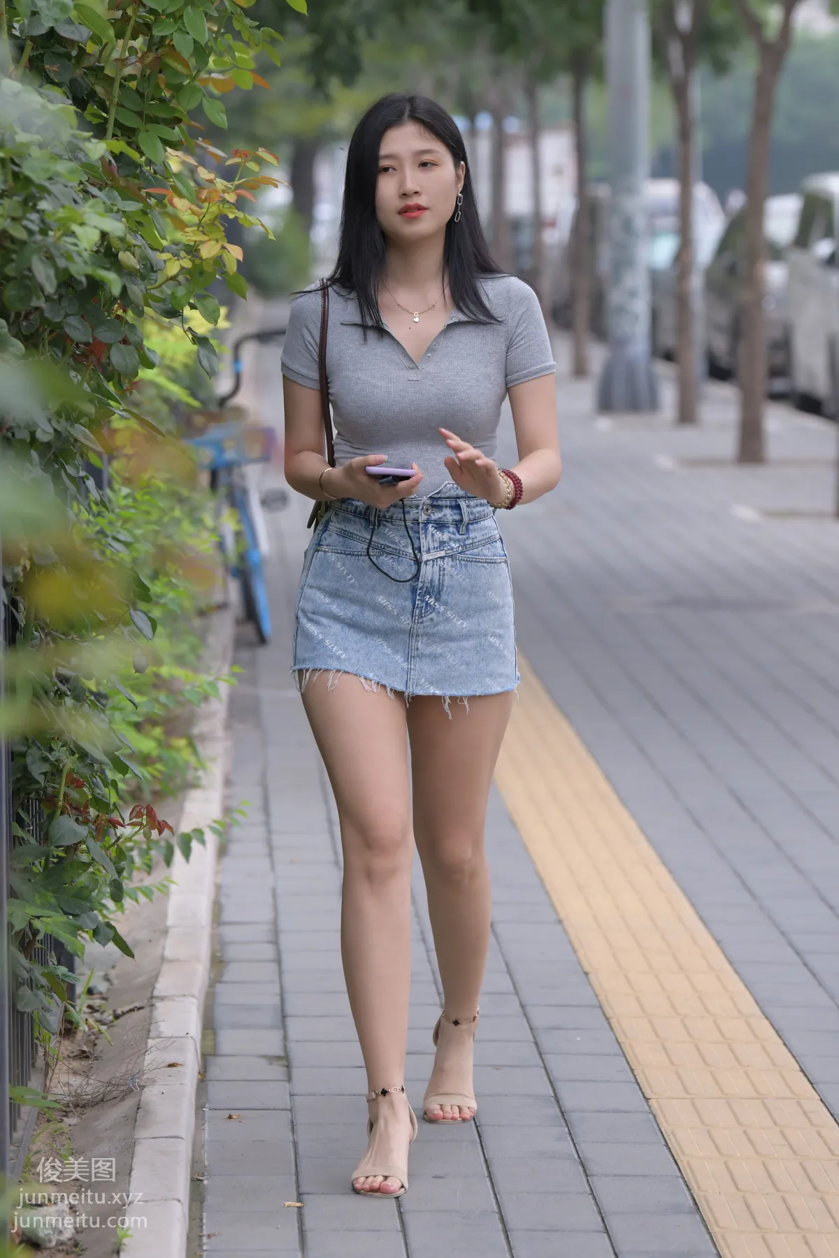 Mojing Street NO.169, A Deer Photography, Denim Short Skirt Beauty [233P] photo 44