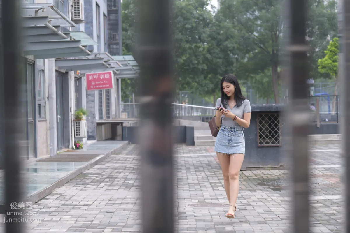 Mojing Street NO.169, A Deer Photography, Denim Short Skirt Beauty [233P] photo 68