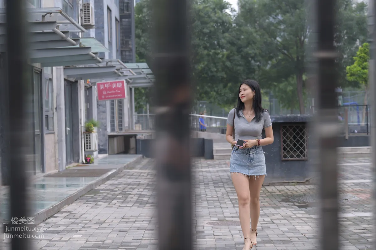 Mojing Street NO.169, A Deer Photography, Denim Short Skirt Beauty [233P] photo 79