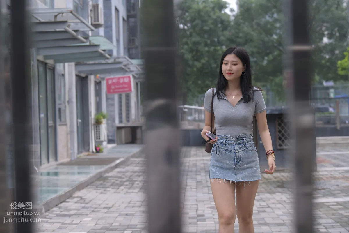 Mojing Street NO.169, A Deer Photography, Denim Short Skirt Beauty [233P] photo 113