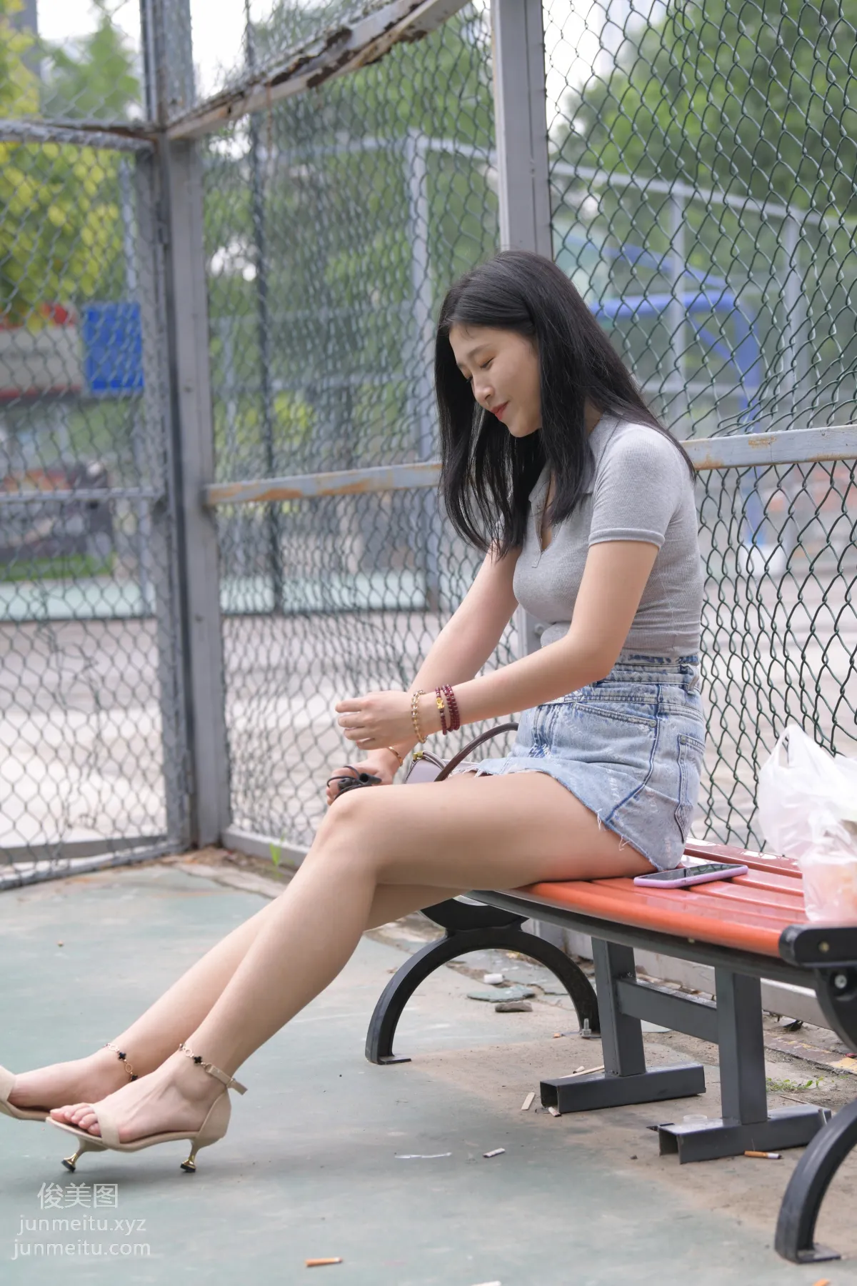 Mojing Street NO.169, A Deer Photography, Denim Short Skirt Beauty [233P] photo 149