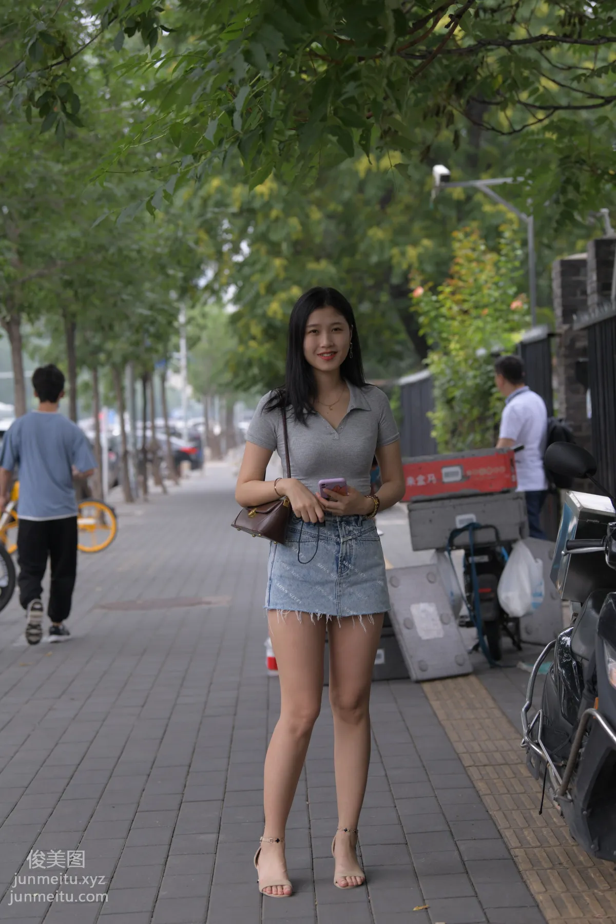 Mojing Street NO.169, A Deer Photography, Denim Short Skirt Beauty [233P] photo 182