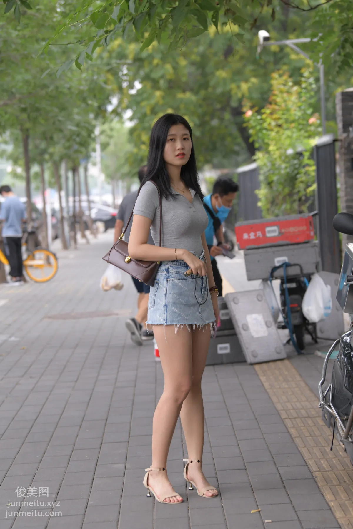 Mojing Street NO.169, A Deer Photography, Denim Short Skirt Beauty [233P] photo 184