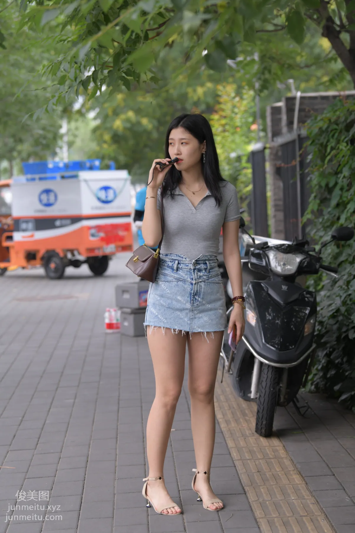 Mojing Street NO.169, A Deer Photography, Denim Short Skirt Beauty [233P] photo 186