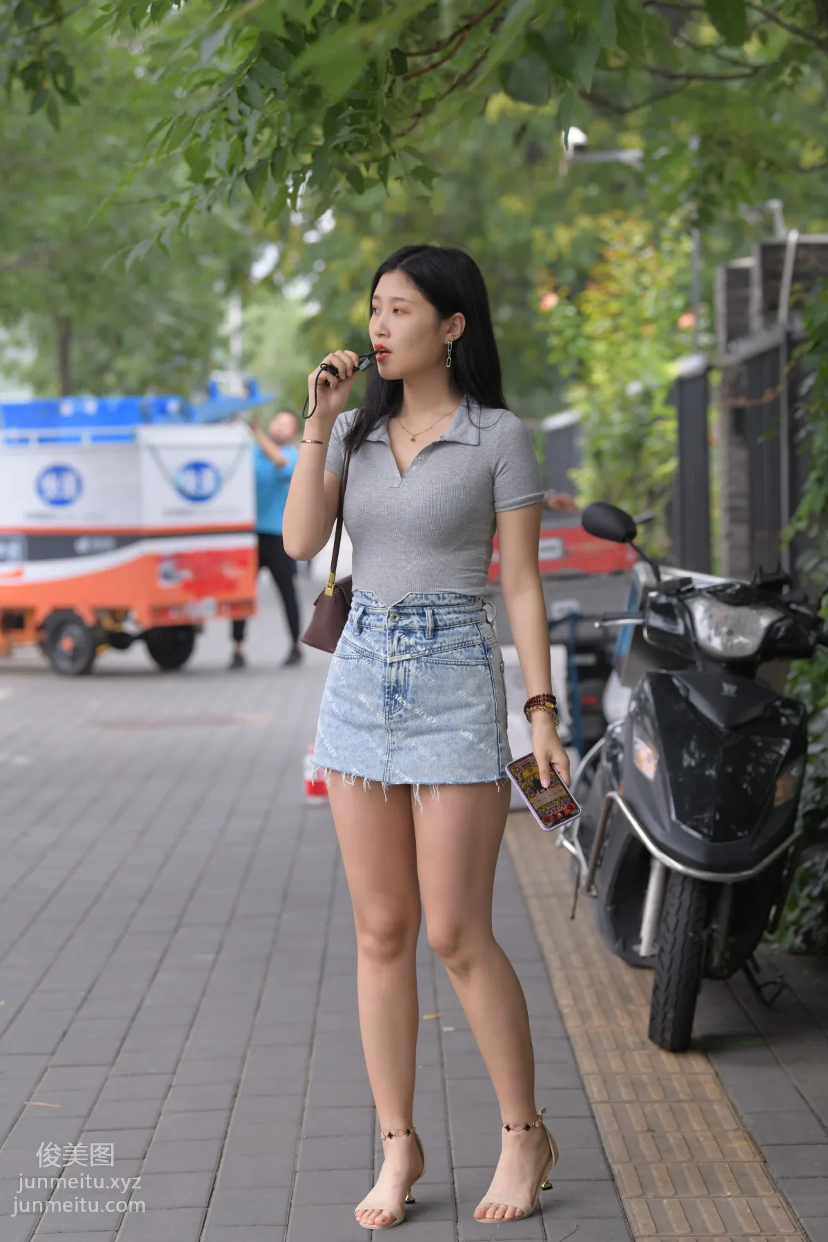 Mojing Street NO.169, A Deer Photography, Denim Short Skirt Beauty [233P] photo 187