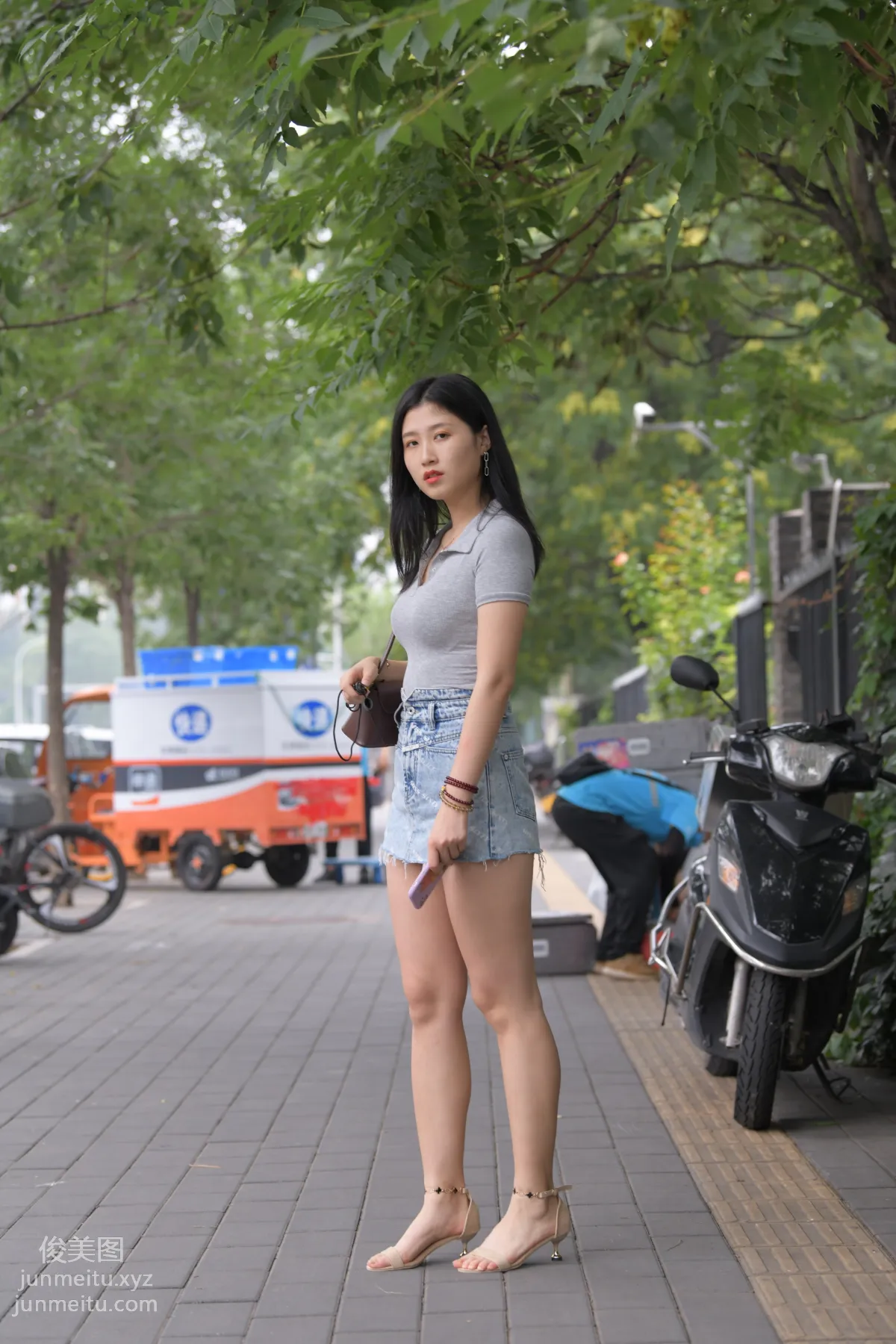 Mojing Street NO.169, A Deer Photography, Denim Short Skirt Beauty [233P] photo 188