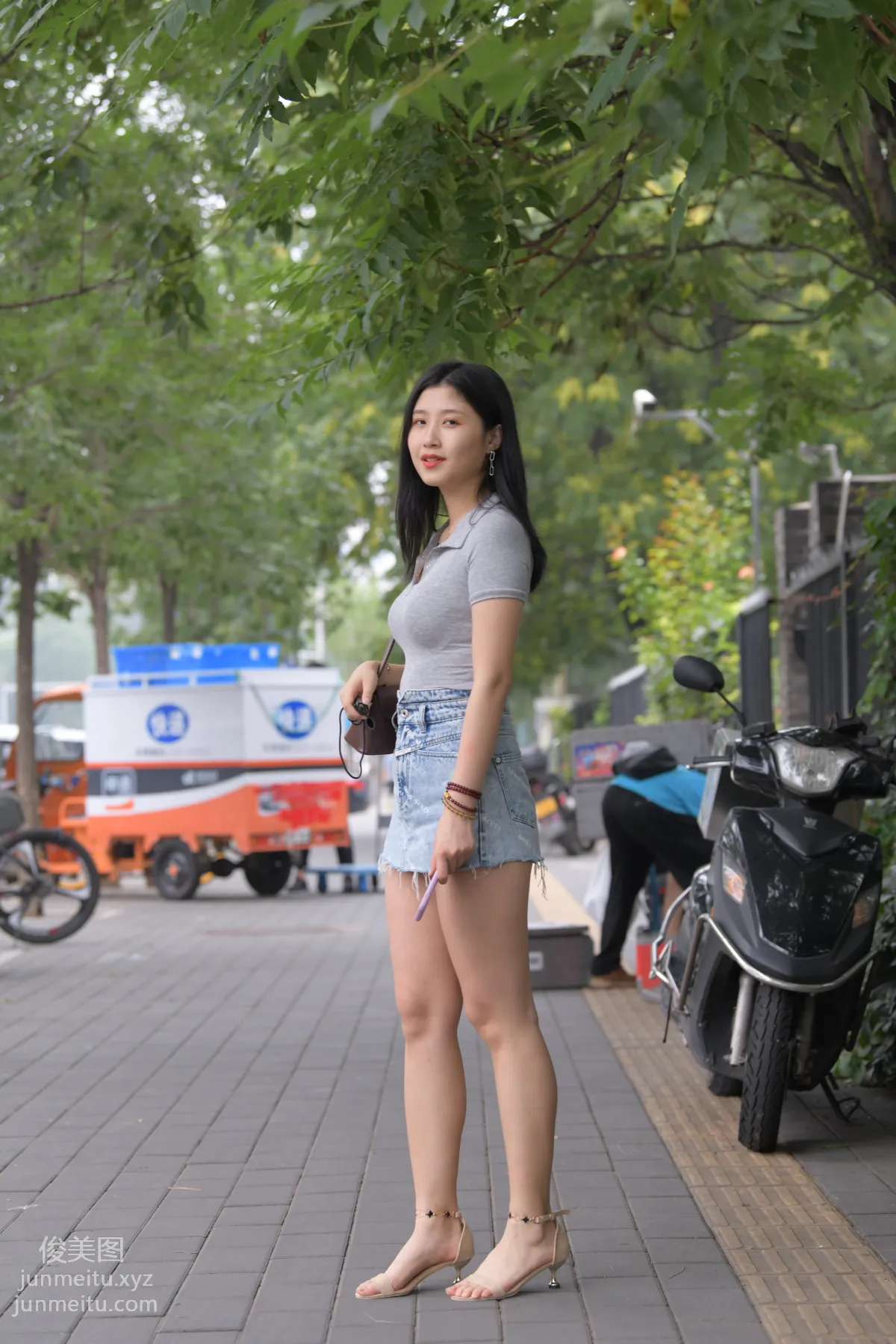 Mojing Street NO.169, A Deer Photography, Denim Short Skirt Beauty [233P] photo 189