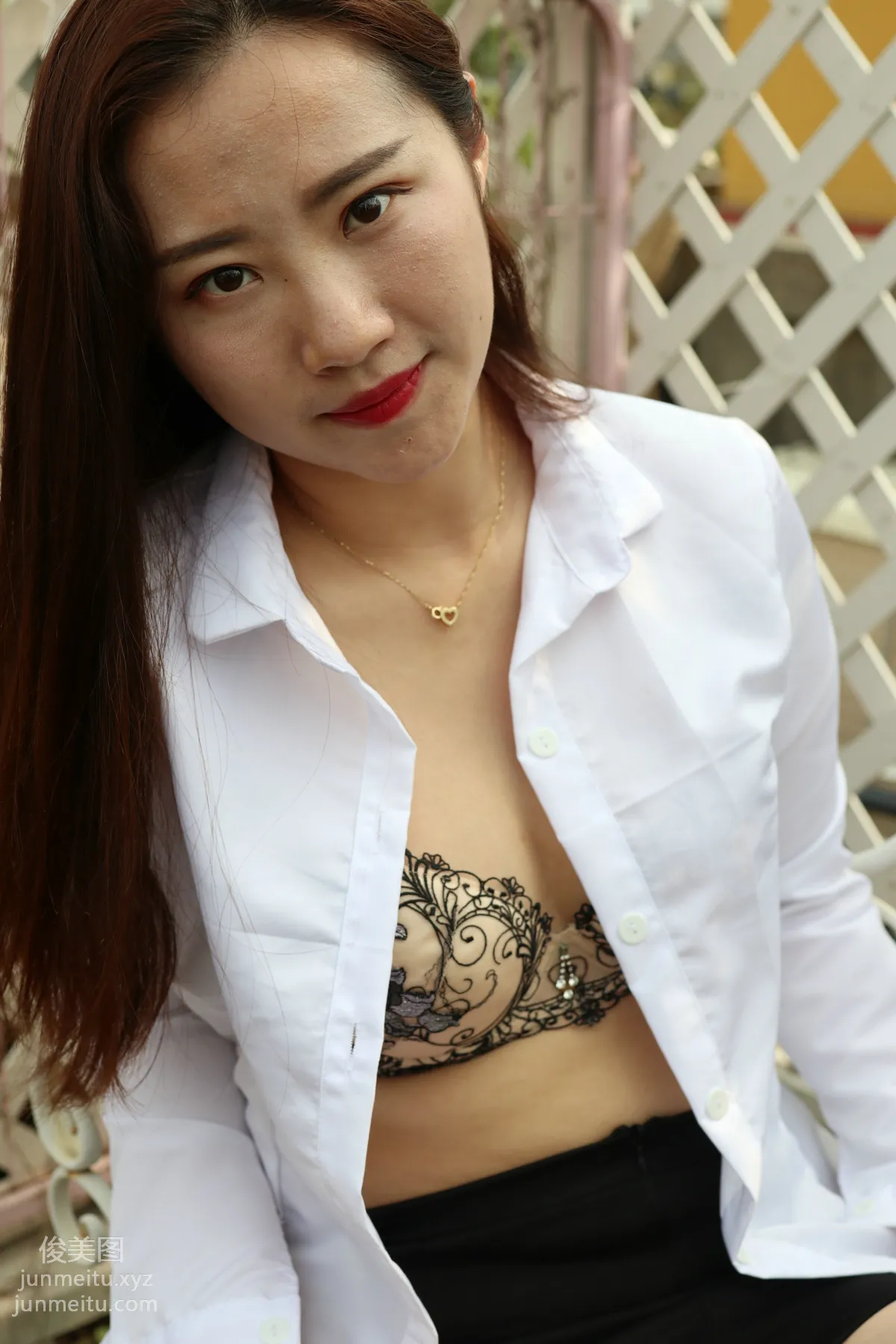 Mojing Street NO.171, Nude Stockings and Black Stockings Rooftop Shoot [294P] photo 214