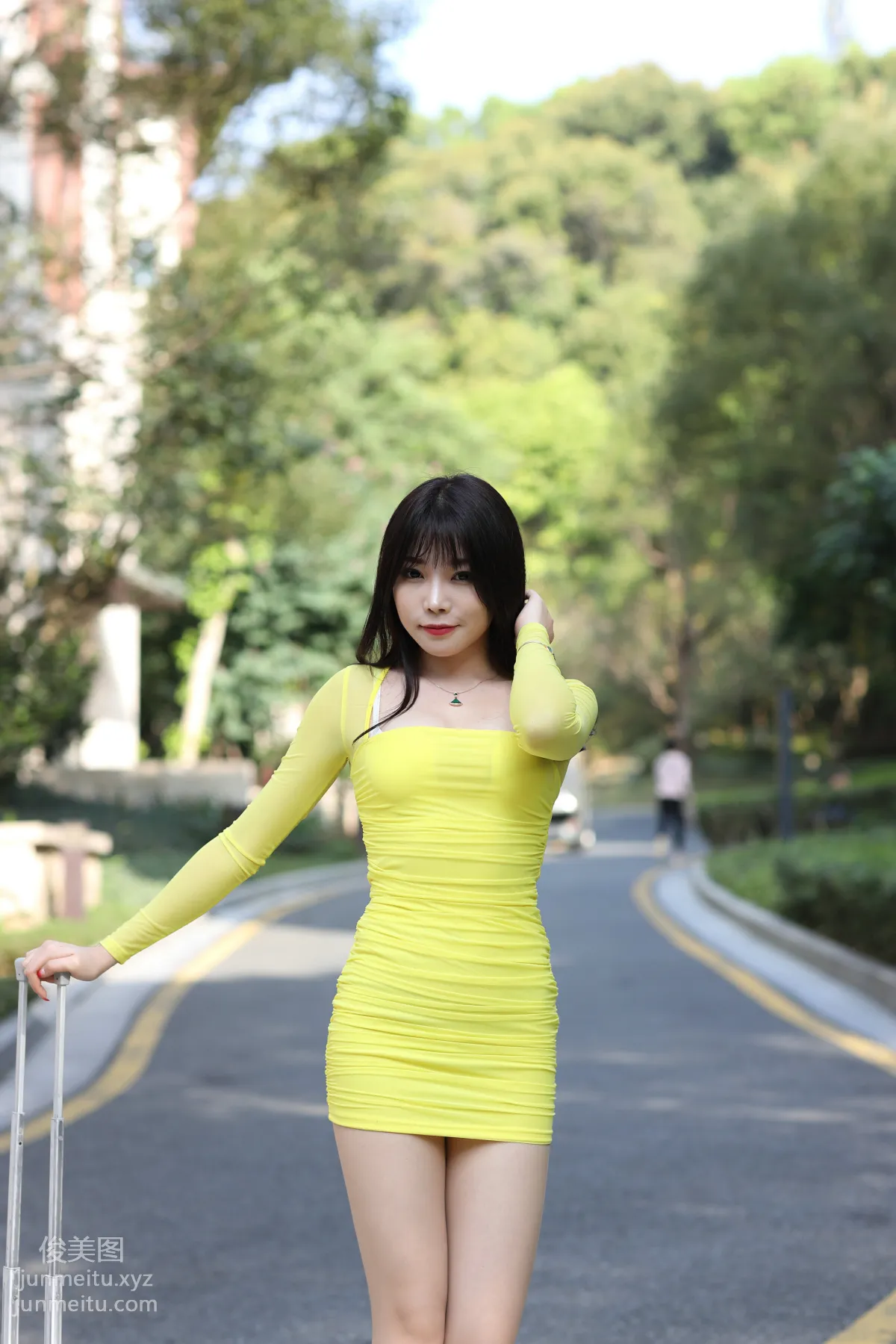 Mojing Street NO.175, Fan Jiahui Model Shoot, Zhizhi Wait a Moment, Sexy Yellow Bodycon Skirt [213P] photo 155
