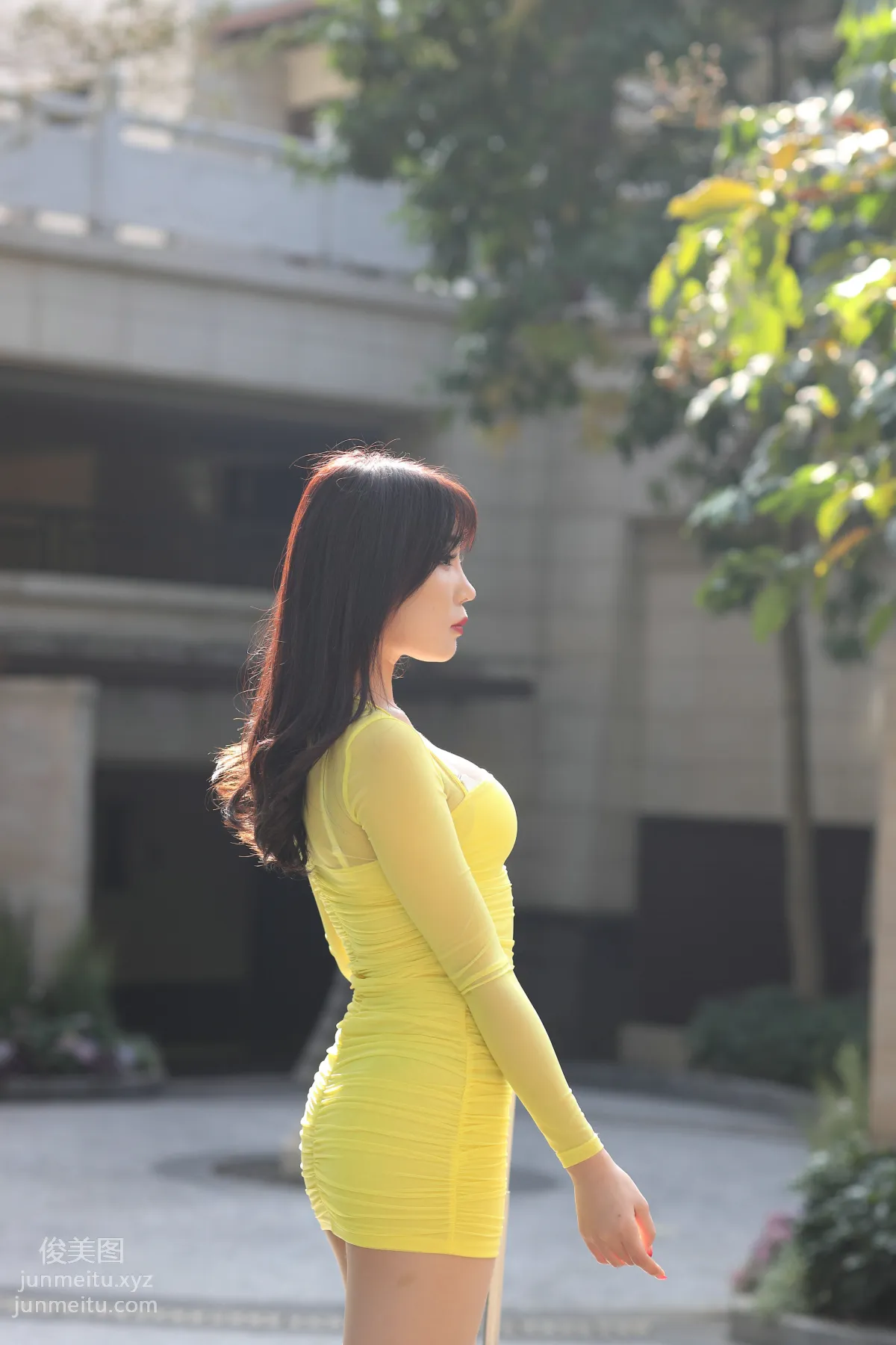 Mojing Street NO.175, Fan Jiahui Model Shoot, Zhizhi Wait a Moment, Sexy Yellow Bodycon Skirt [213P] photo 163