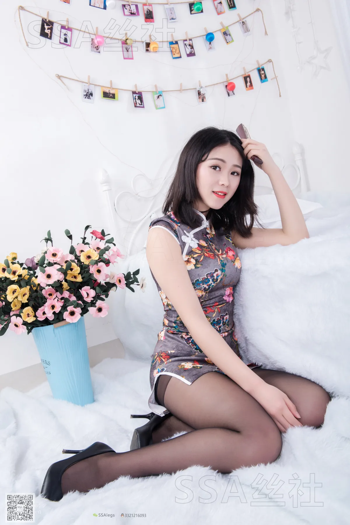 [SSA] Ultra HD Photo Set NO.069 Yunyun Vintage Qipao Black Stockings Outfit Demonstration [126P] photo 73