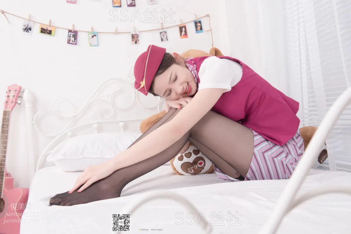 [SSA] Ultra HD Photo Set NO.093 Wenwen Leg Model Wenwen's Flight Attendant Uniform Show [153P] photo 80