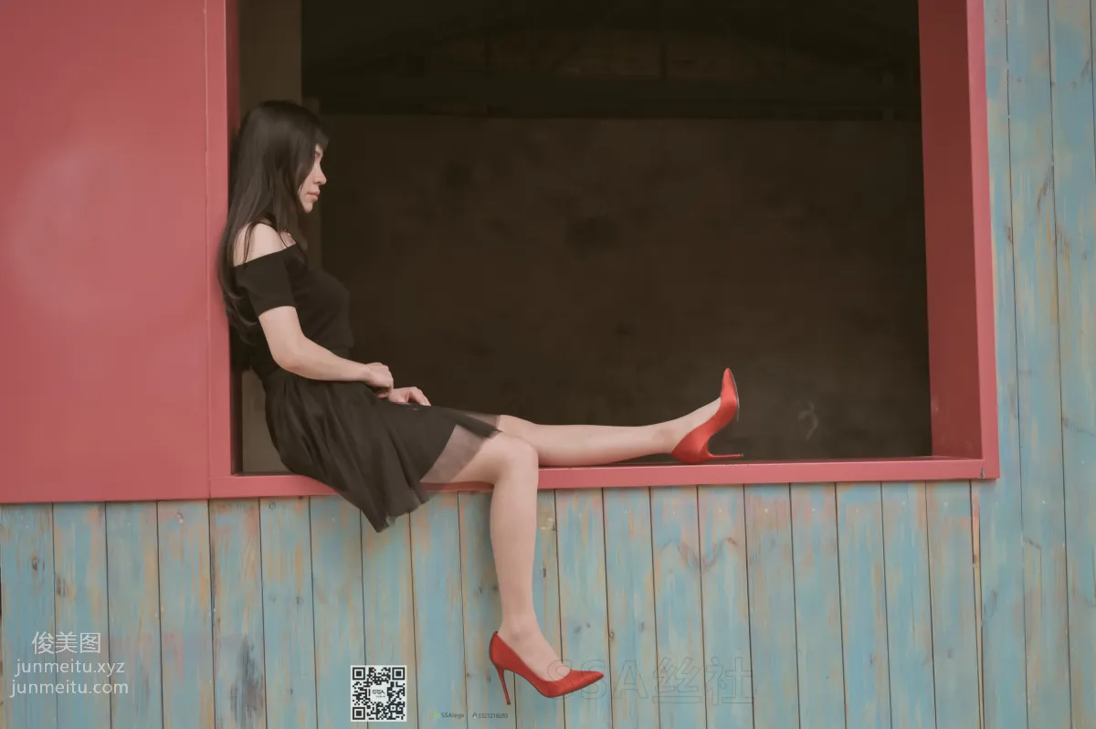 [SSA] Ultra HD Photos NO.097 Xue Li Leg Model Xue Li Street Snap Red High Heels Nude Stockings [120P] photo 25