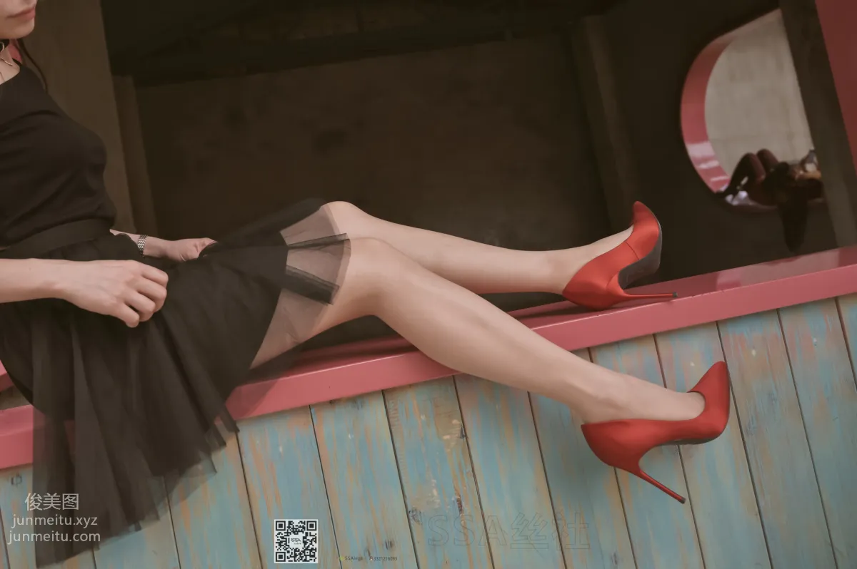 [SSA] Ultra HD Photos NO.097 Xue Li Leg Model Xue Li Street Snap Red High Heels Nude Stockings [120P] photo 32